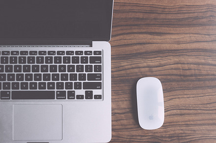 Workspace stock photo containing macbook and workspace