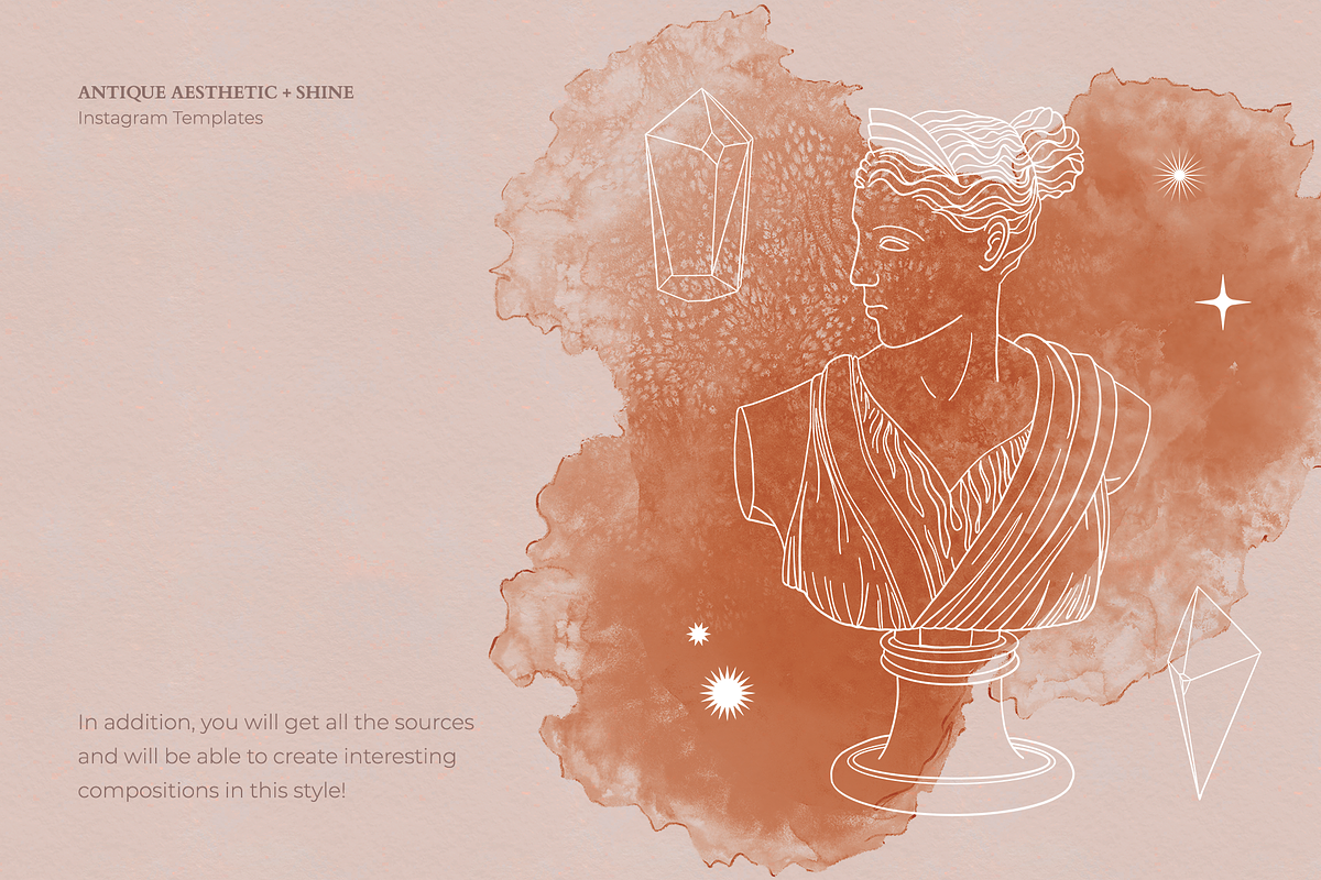 ANTIQUE AESTHETIC + SHINE templates, a Background Graphic by mamormo (Photo 11 of 13)