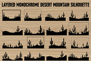 Monochrome Desert Nature Silhouette, an Illustration by jahid234 (Thumbnail 15 of 15)