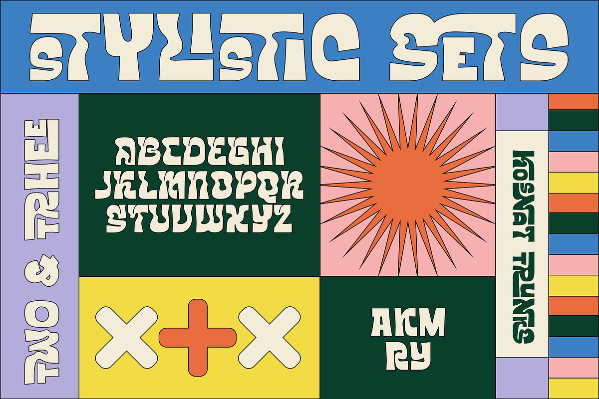 Kosnat Trunks Retro Display Typeface, a Sans Serif Font by alit design (Photo 8 of 20)