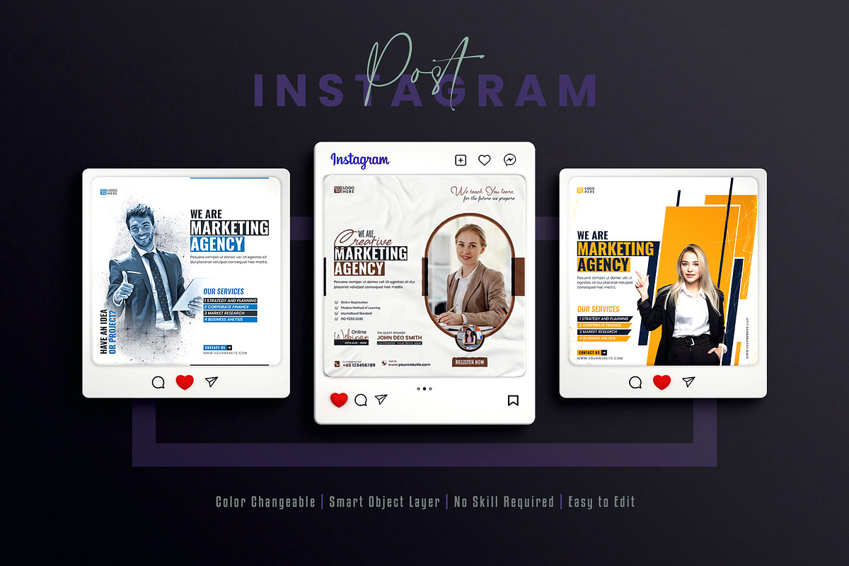 Corporate Social Media Post Bundle, a Social Media Template by Creative_View (Photo 5 of 8)