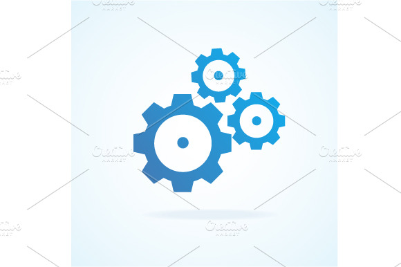 Gear Icon. Flat Design Style