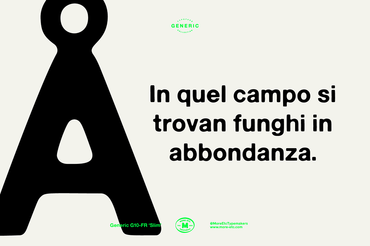 Generic G10-FR 'Slim', a Sans Serif Font by More Etc. Studios (Photo 7 of 8)