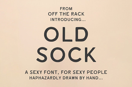 Old Sock | Hand Drawn Vintage Font, a Sans Serif Font by Off The Rack ©