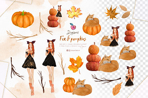 Fall Graphics, Fox And Girl 016