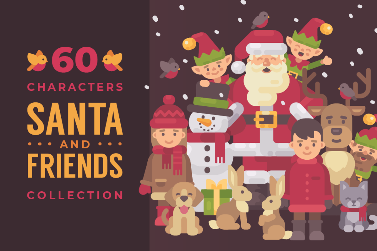 Santa & Friends Christmas characters, an Illustration by Ivan Dubovik (Photo 1 of 9)