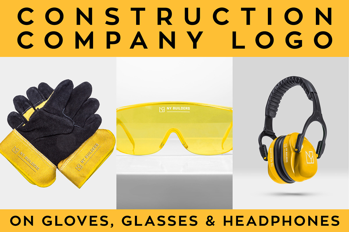 Construction company logo | Mock up, a Product Mockup by Level up (Photo 1 of 3)