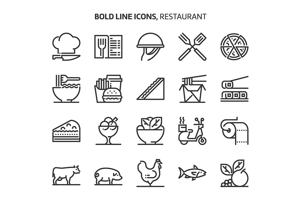 Bold Line Icons, an Outline Icon by Howcolour (Photo 91 of 151)