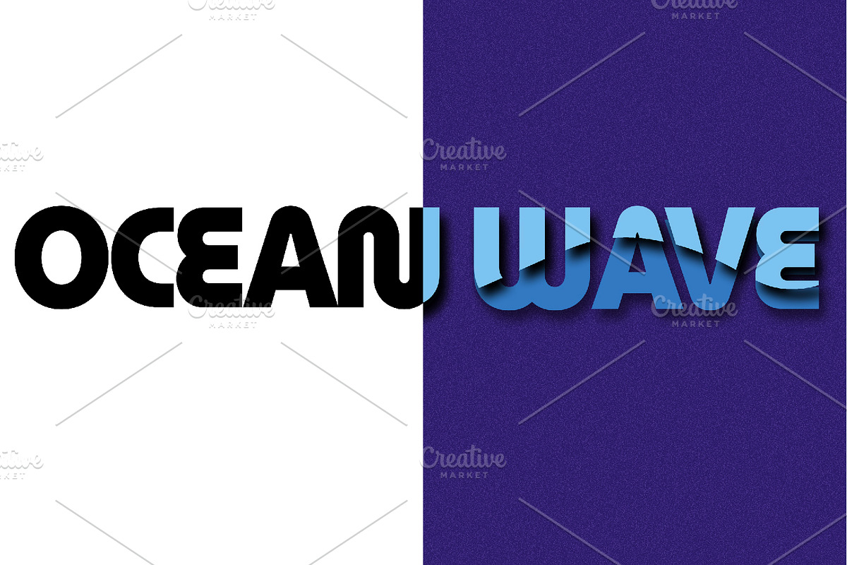 Ocean Wave Text Effect, a Layer Style Add-On by alexdndz (Photo 2 of 2)