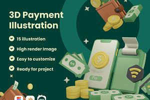 Money And Payment 3D Illustration