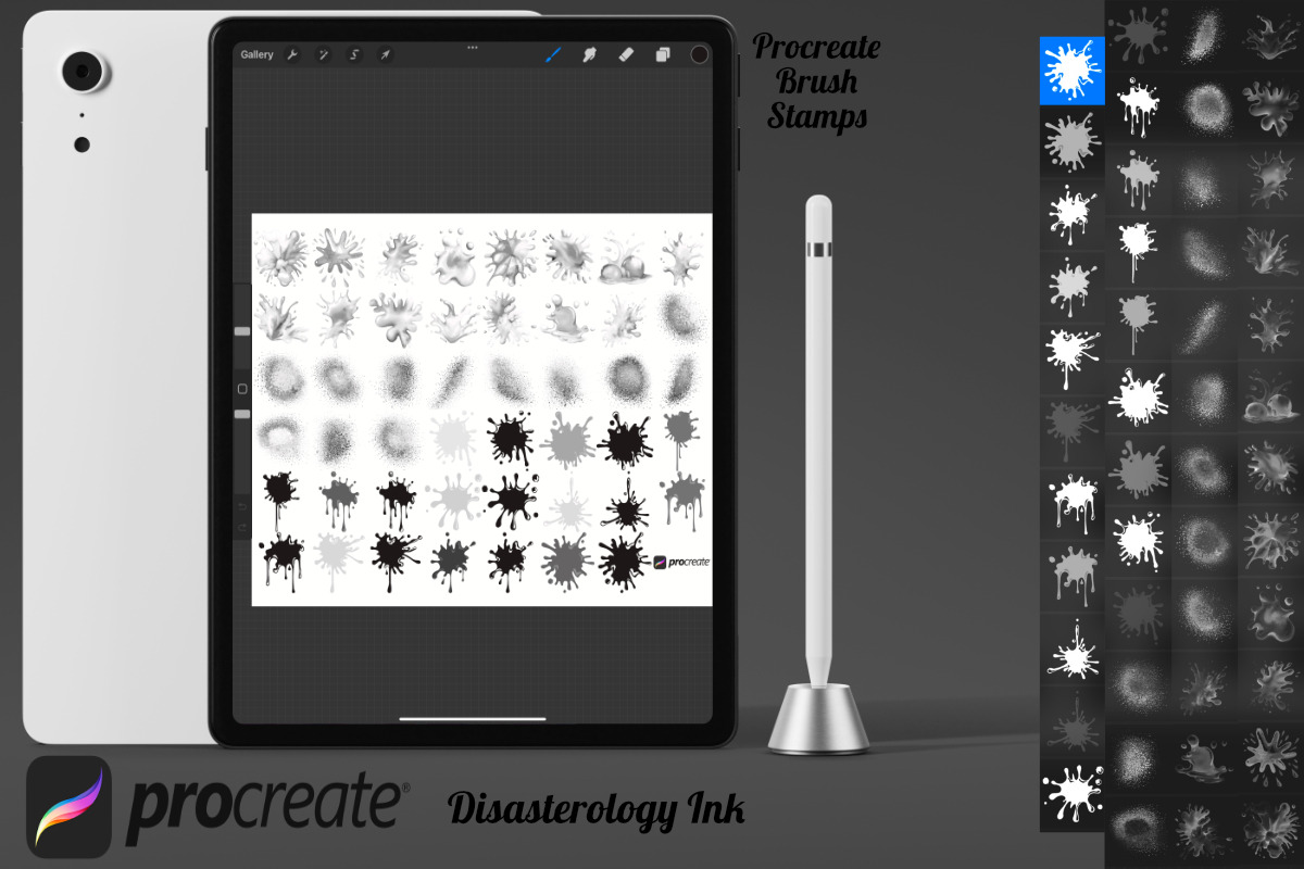 Splash Splatter Marks Set 4 Stamps, a Brush Add-On by Disasterology Ink (Photo 2 of 9)