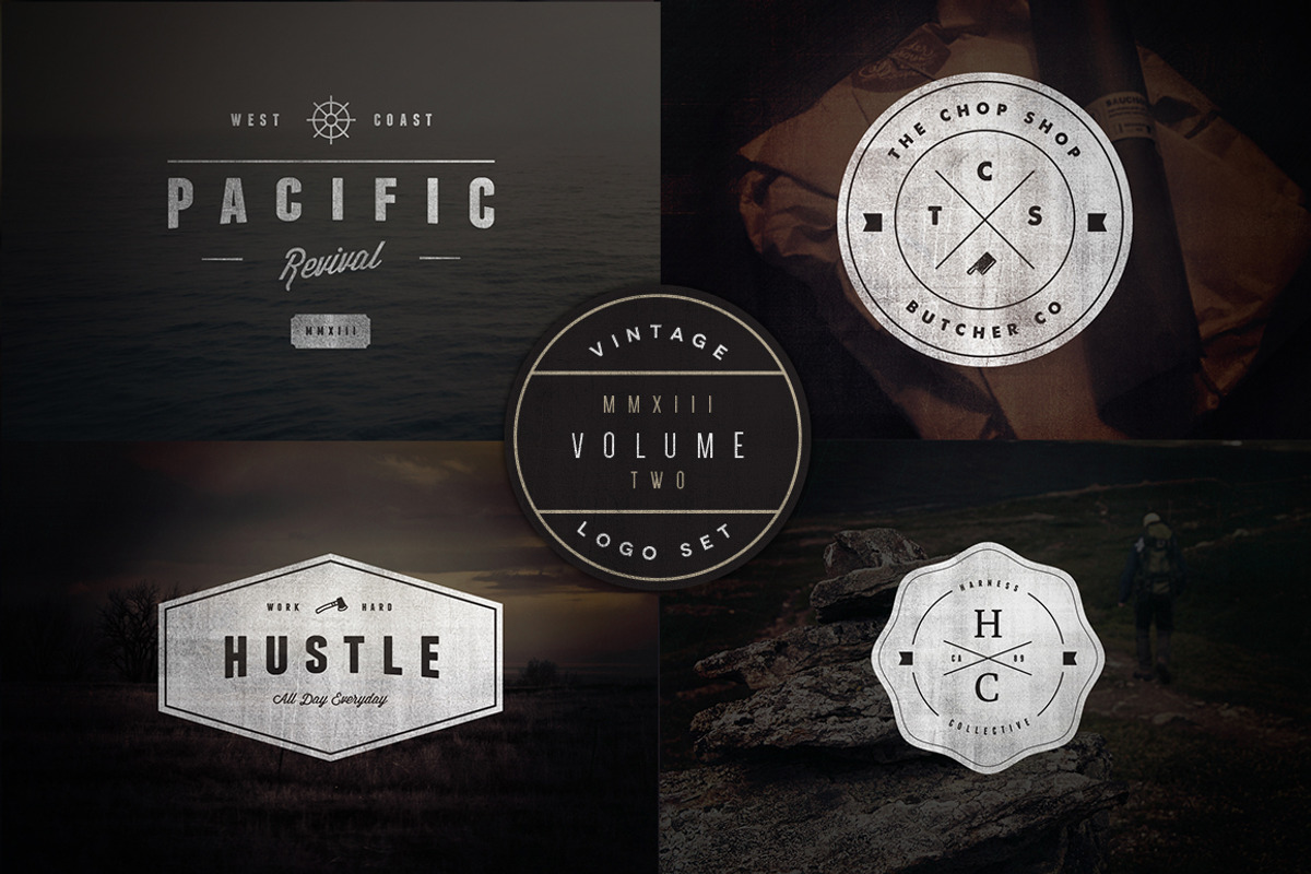 Vintage Logo Set:  Volume Two, a Branding & Logo Template by Hustle Supply Co. (Photo 1 of 5)