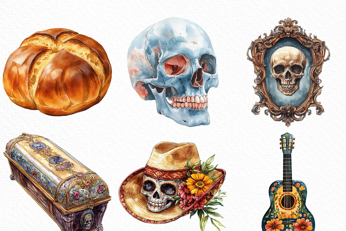 Day of the Dead Clipart Bundle, an Illustration by Craft Nest (Photo 4 of 6)
