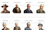 American Presidents Clipart, History, a Person Illustration by BrushstrokeArtGB (Thumbnail 5 of 9)