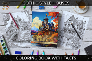 Gothic House Coloring Book