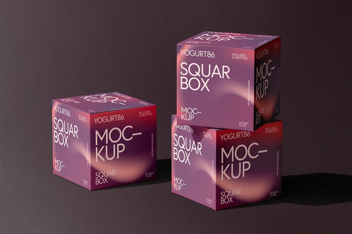 Square Cardboard Box Mock-up, a Packaging Mockup by zippypixelstudio (Photo 12 of 12)