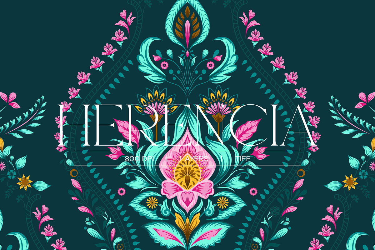 Herencia Traditional Patterns, a Pattern Graphic by LEAFure (Photo 1 of 10)