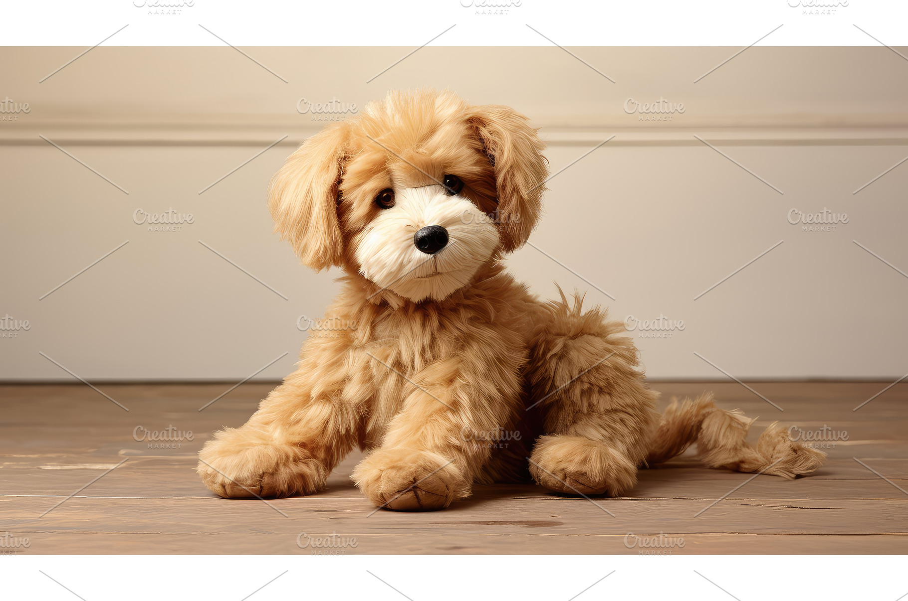 plush dog stuffed animal ai, an Animal Photo by pikepicture