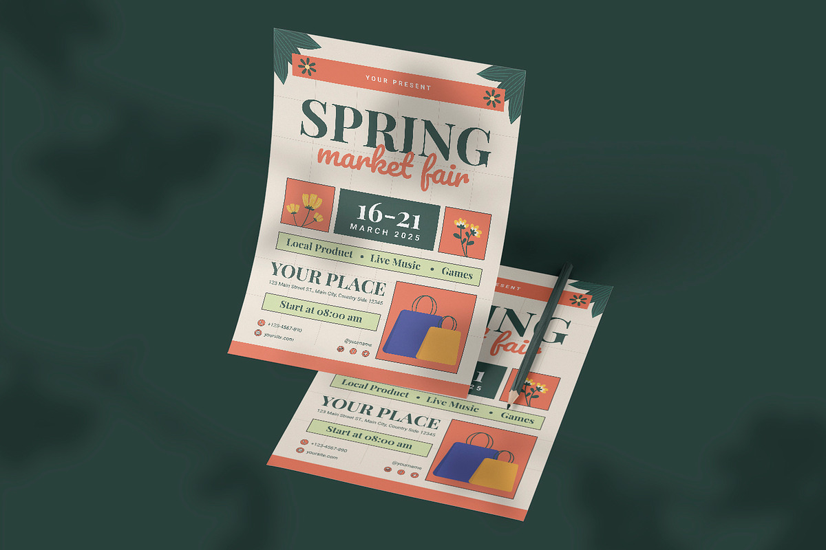 Spring Market Fair - Poster, a Print Template by VUNIRA (Photo 2 of 2)