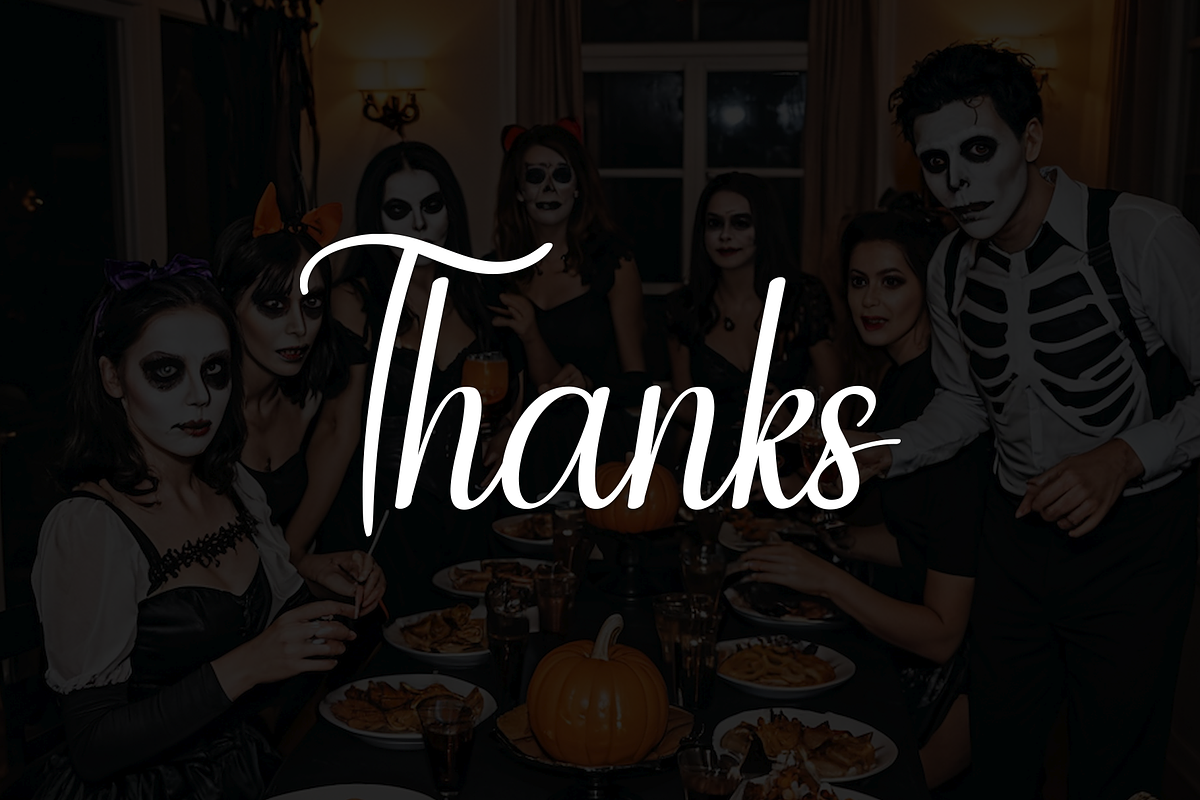 Party Spooky | Script Font, a Handwritten Font by Scratchones (Photo 9 of 9)