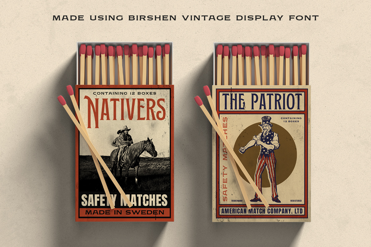 Birshen Vintage Display, a Serif Font by Letterhend Studio (Photo 3 of 8)