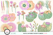 Southwestern Desert Flowers Clipart, a Decorative Illustration by SLS Lines (Thumbnail 3 of 4)