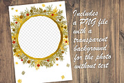 Wreath Photo Card PSD Template, a Card Template by PSD templates and Photos (Thumbnail 4 of 5)