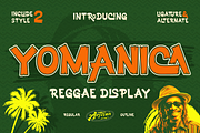 Yomanica - Reggae Display, a Sans Serif Font by Artisan Themes (Thumbnail 1 of 12)