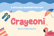 Crayeoni - Cute Bold Handwritten, a Handwritten Font by Dhabee (Thumbnail 1 of 7)