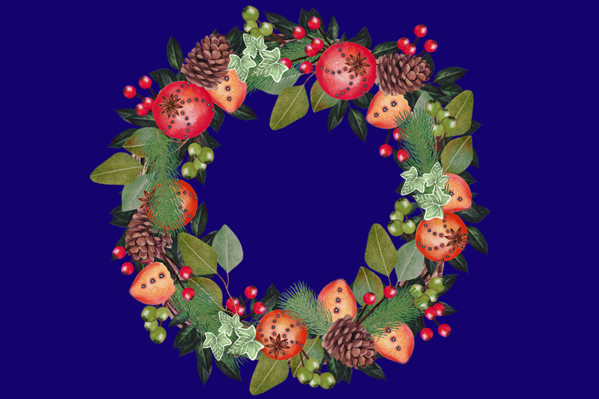 Rustic Wreath 1, an Illustration by Dana Designs (Photo 3 of 3)
