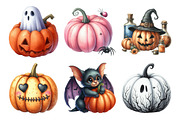 Halloween Pumpkins Collection Clipar, an Illustration by Daily.Designs (Thumbnail 3 of 5)