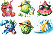 Watercolor Summer Fruit Clipart, an Illustration by CraftArtStudio (Thumbnail 2 of 6)