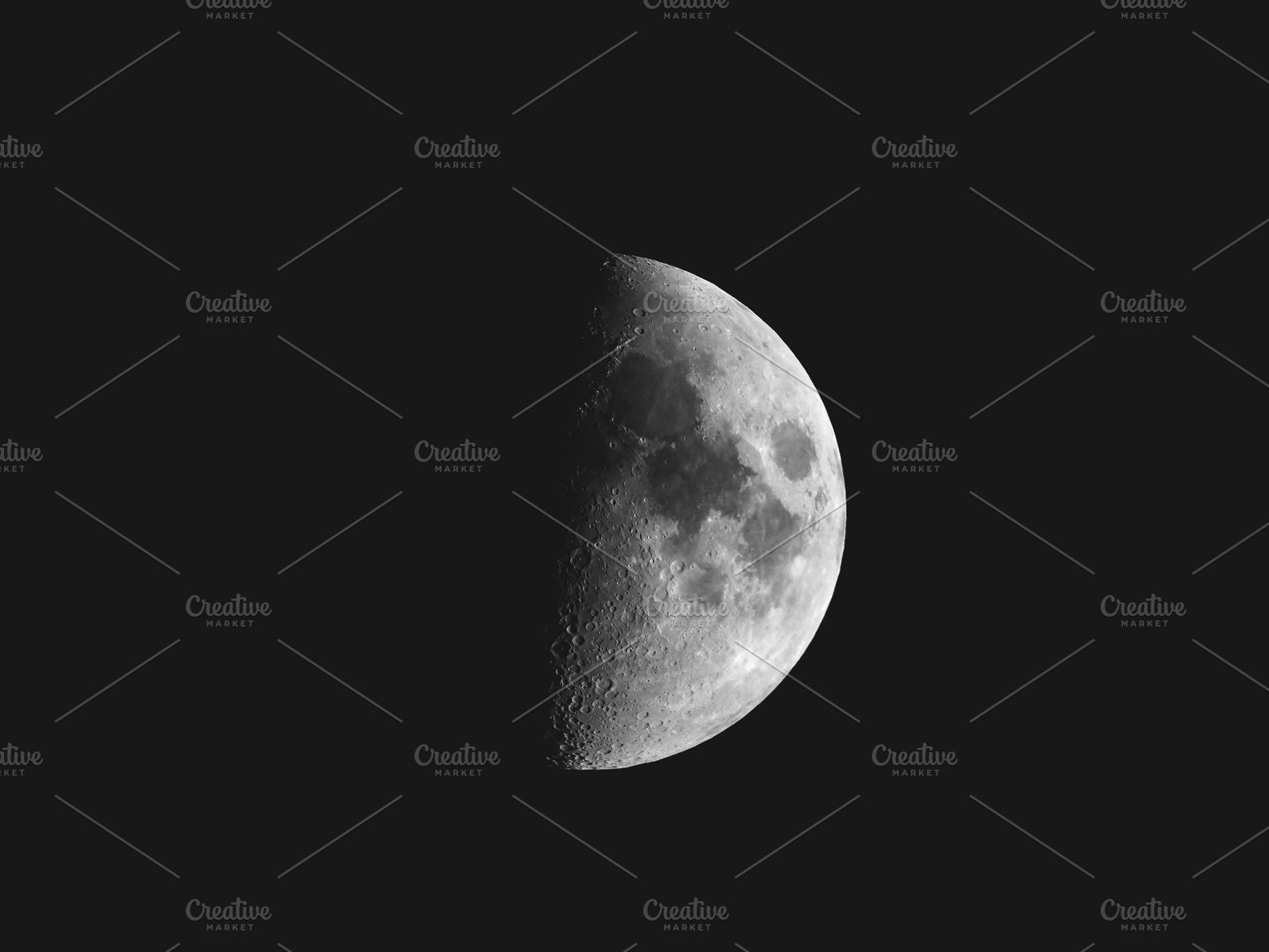 Waxing crescent moon seen with a telescope, a Photo by WorldOfPhotos