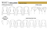 Blazer Constructor - Mix & Match set, an Object Graphic by designs.svkl (Thumbnail 8 of 11)