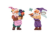Cute garden gnomes set + pattern, a Person Illustration by PaperTrident (Thumbnail 6 of 8)
