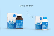Supplement bottle and box set mockup, a Packaging Mockup by Adstart (Thumbnail 2 of 4)