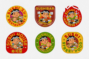 Sushi Restaurant Logo Template, a Branding & Logo Template by MEDZ