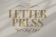 Gold Letterpress Text & Logo Effect, a Layer Style Add-On by Andrew Skoch Design (Thumbnail 3 of 6)