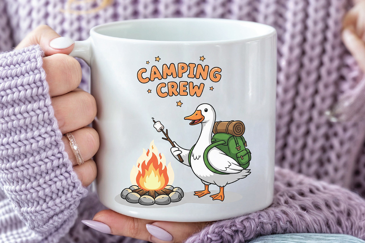 Camping Crew Silly Goose Camp Life, an Illustration by CraftArtStudio (Photo 3 of 4)