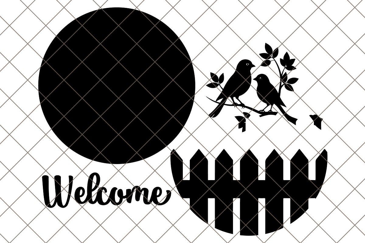 Welcome Birds Sign Laser Cut, a Graphic by Creative Art (Photo 2 of 4)