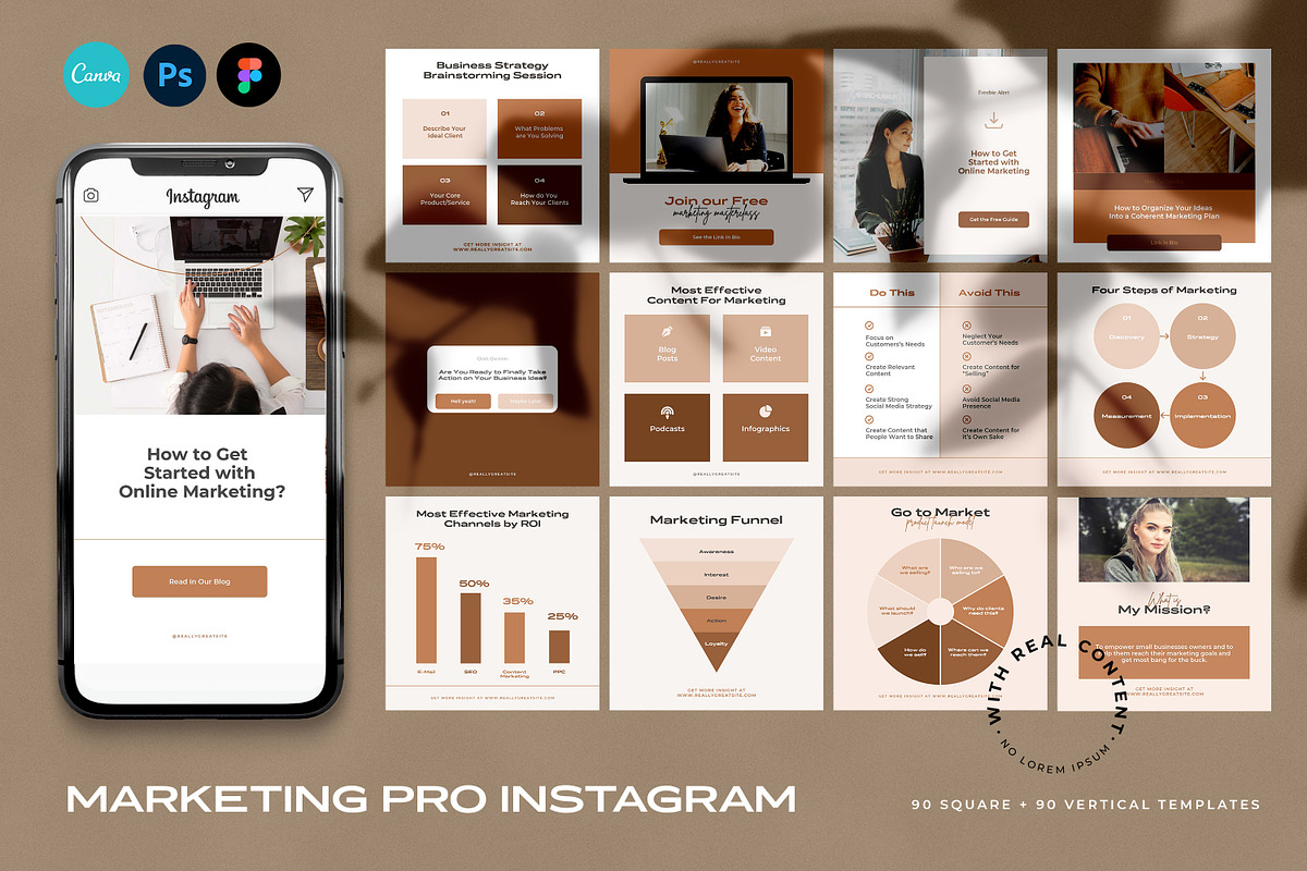 Marketing Pro Instagram Templates, a Social Media Template by AndrewPixel (Photo 1 of 15)