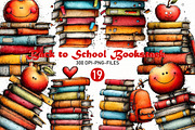 Back to School Book Stack Clipart, a Seasonal Illustration by Designworld (Thumbnail 1 of 8)