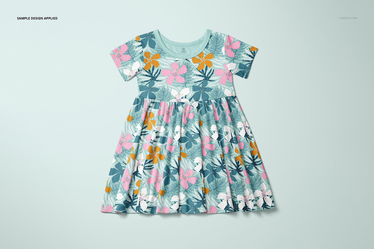Toddler Skater Dress Mockup Set, a Shirt Mockup by creatsy5 (Photo 4 of 8)