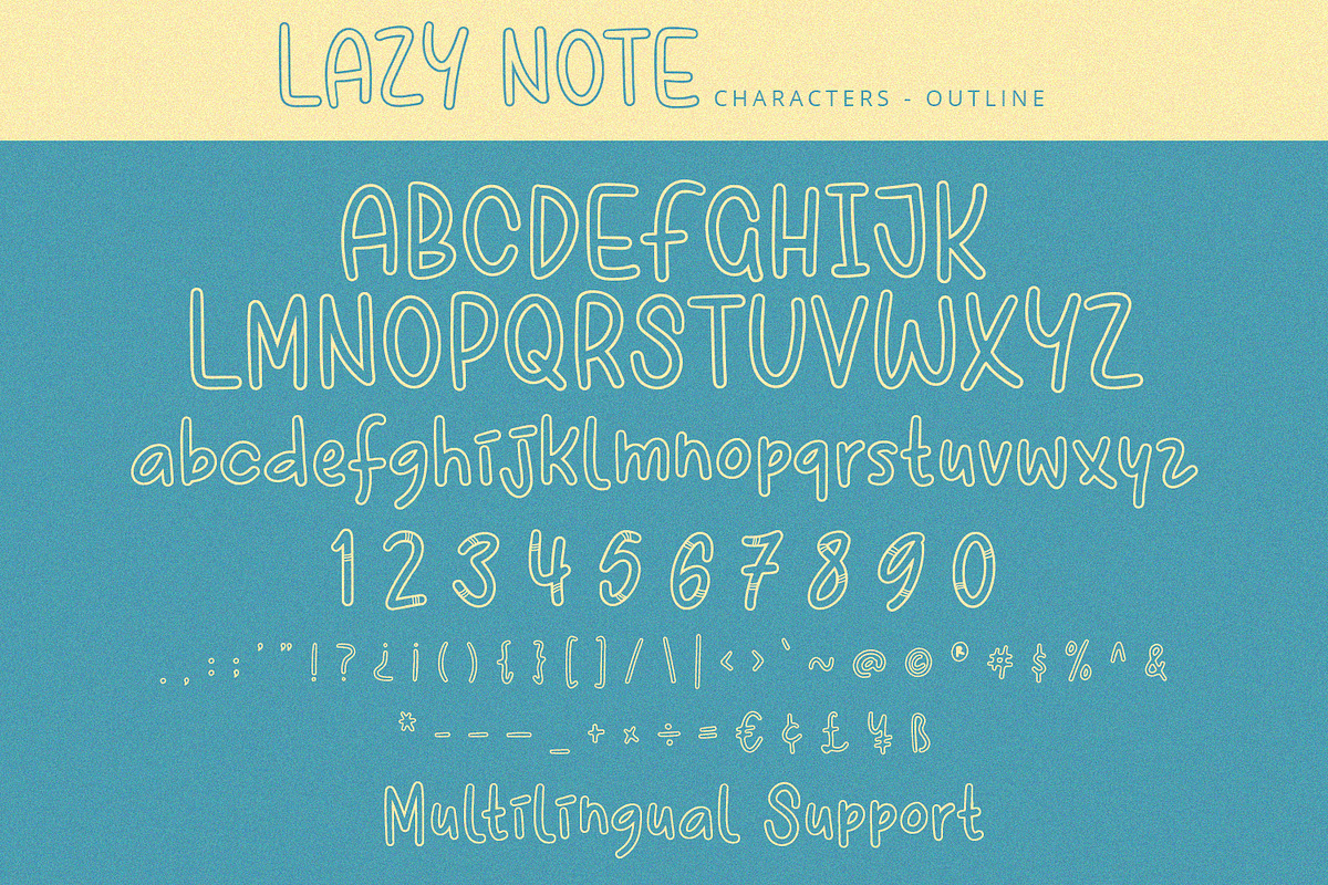 Lazy Note - Display Font, a Font by Alpaprana (Photo 9 of 10)