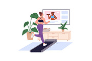 People do sports, home workout set, a Sport Illustration by PaperTrident (Thumbnail 6 of 9)