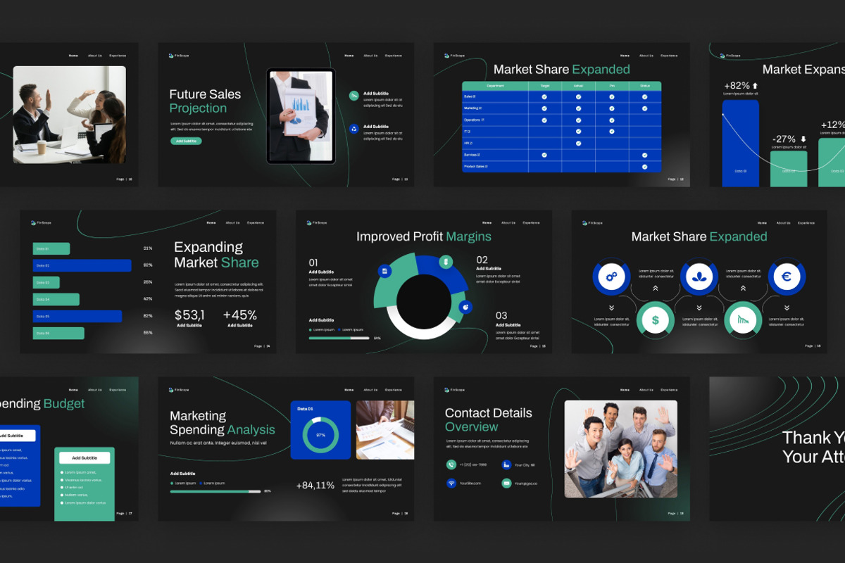 Revenue and Budget Report PowerPoint, a Presentation Template by Loin Studio (Photo 4 of 4)