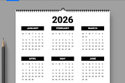 Wall Calendar 2026 to 2029, a Stationery Template by ContestDesign (Thumbnail 2 of 6)