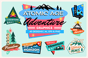 Atomic Age Adventure Graphics, an Object Graphic by Firowerk (Thumbnail 1 of 6)