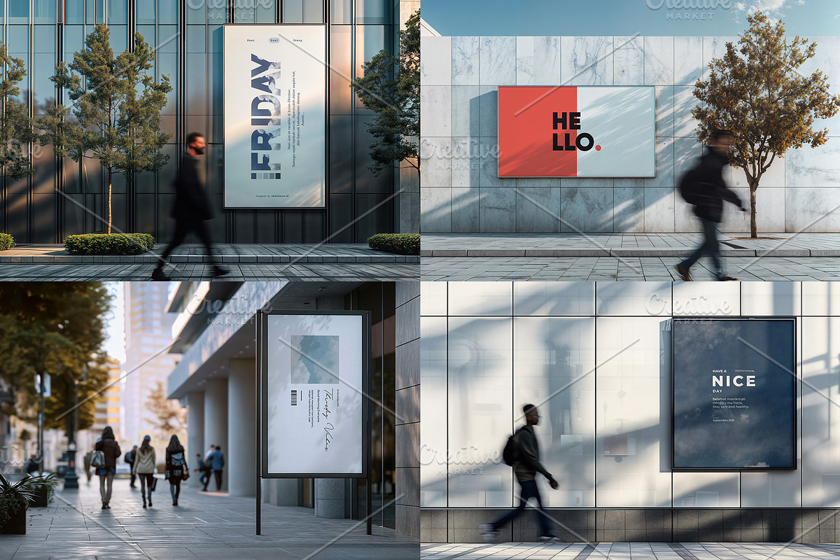Advertising Wall Poster Mockups, an Advertising Mockup by Dikarte.Store (Photo 11 of 12)