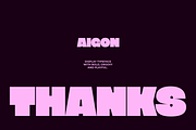 Aigon - Bold Display Font, a Sans Serif Font by limitype (Thumbnail 14 of 14)
